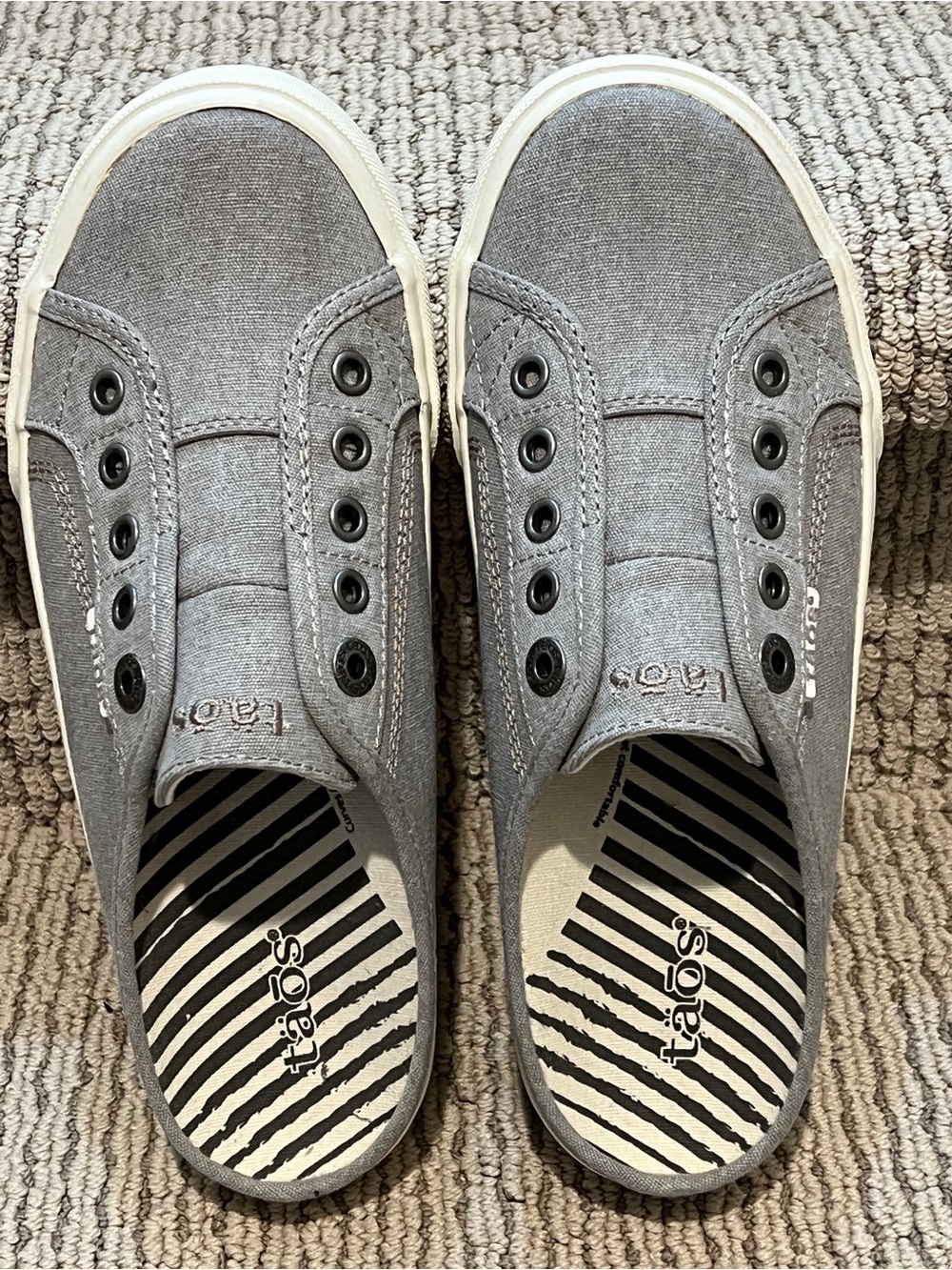 Taos EZ Soul Canvas Mule Sneaker - in Cozy Gray Wash - Sz 7